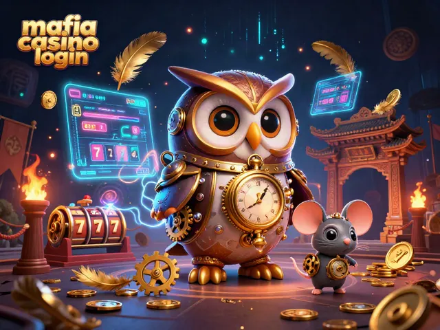 Engage with mafia casino login in this vibrant 3D illustration filled with dynamic gaming elements.